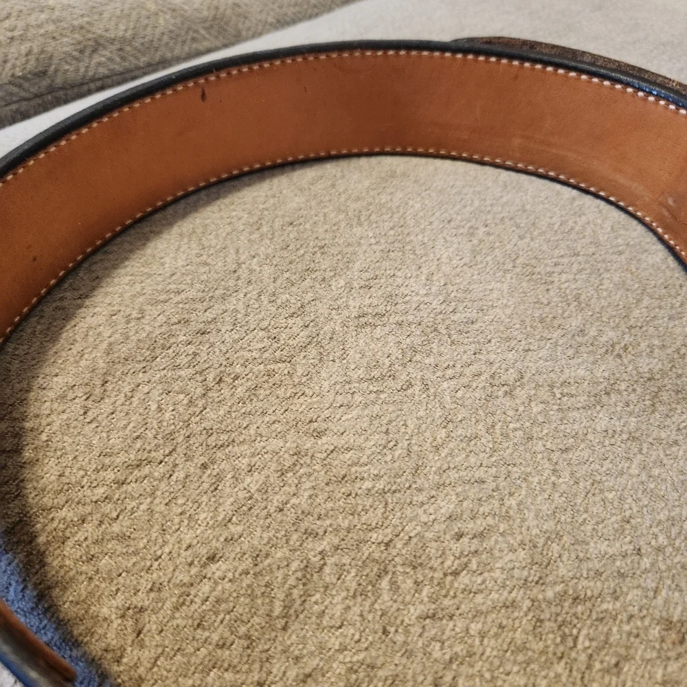 Bucheimer leather Classic Black Leather Men's Belt 38